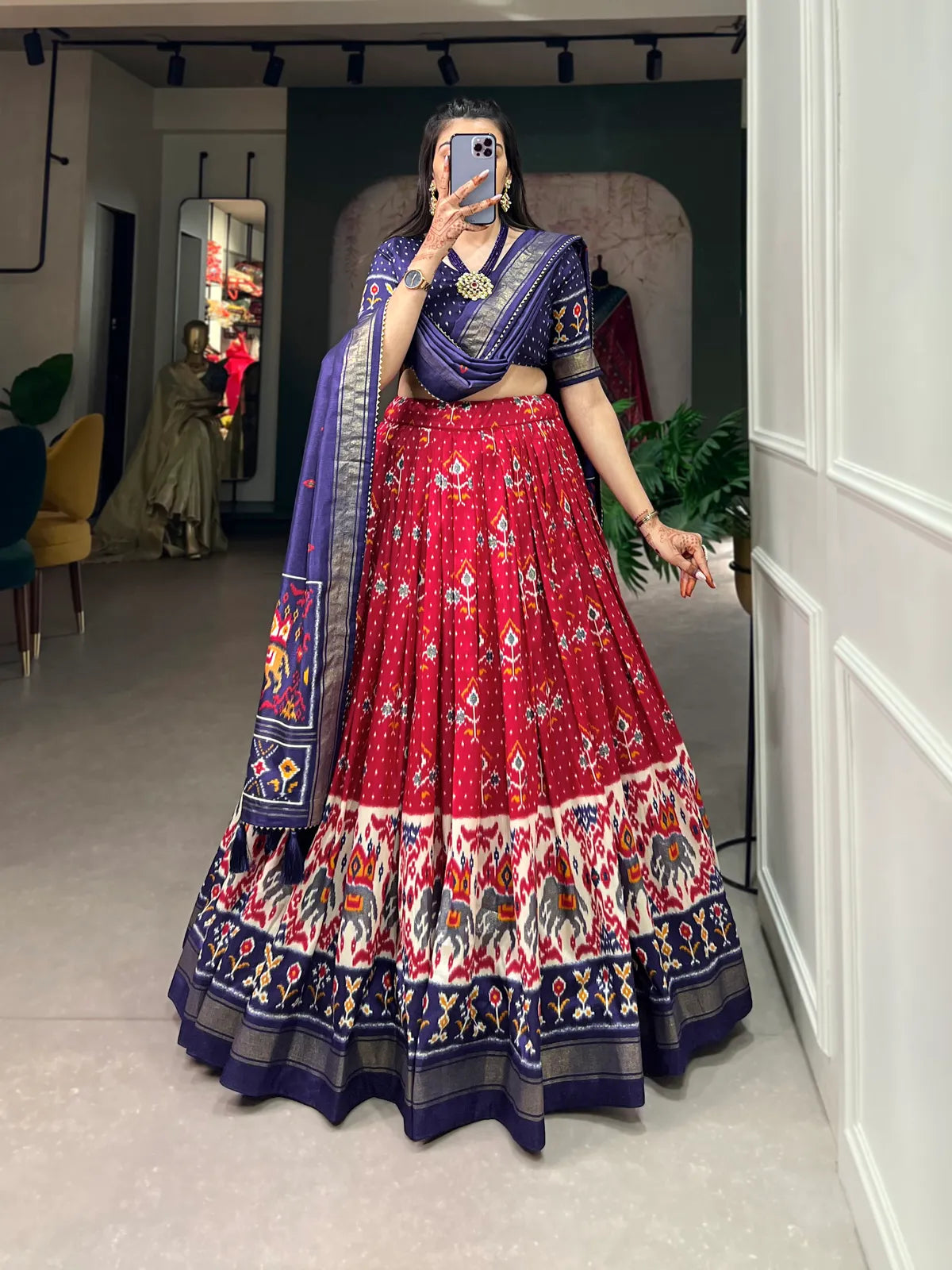 Red Traditional Wear Red Color Lehenga Choli With Pretty Dupatta