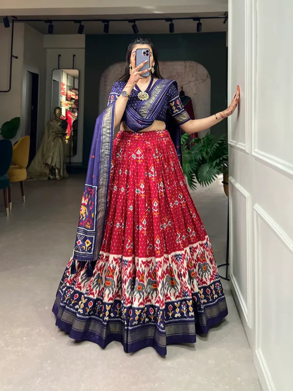 Red Traditional Wear Red Color Lehenga Choli With Pretty Dupatta